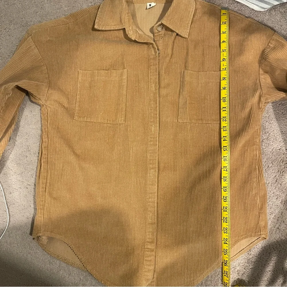 Tan Corduroy Women's Jacket - Picture 5 of 6